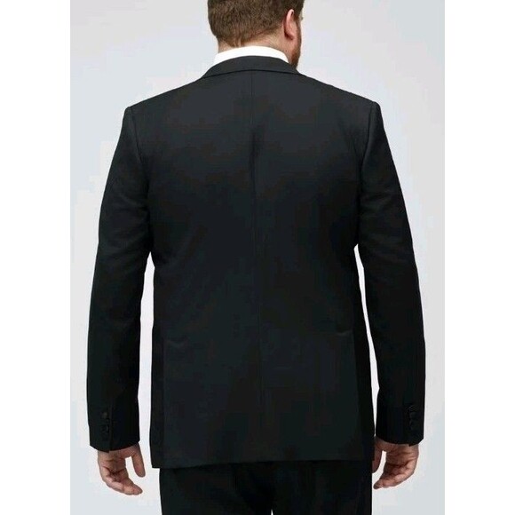 Italian Performance Wool Tuxedo Jacket 52L Black Stretch NWOT Formal Wedding 650 - Picture 12 of 12
